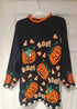Vintage 90's Halloween Boo Graphic Knit Mockneck Sweater Size Small
