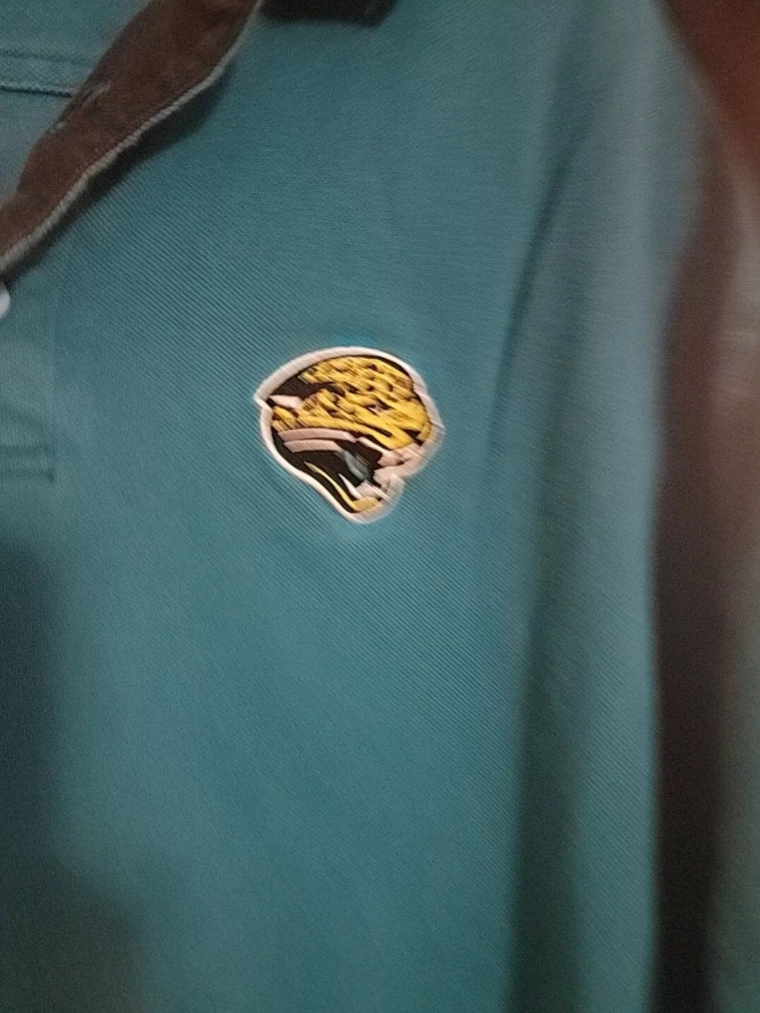 Jacksonville Jaguars Vintage Logo Teal Golf Polo Shirt Men's Size XL Embroidered