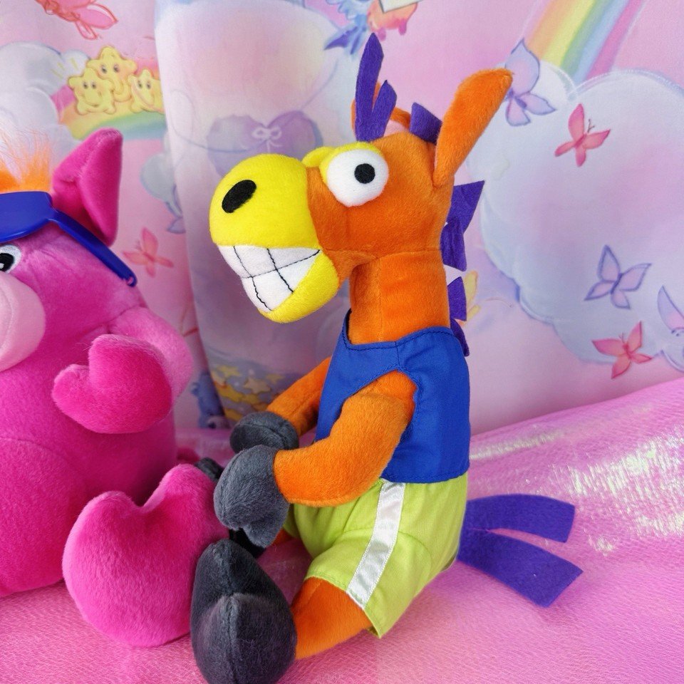 Rare Vintage Kellogg’s Eet & Ern Plush Set – Early 2000s Promo Toys