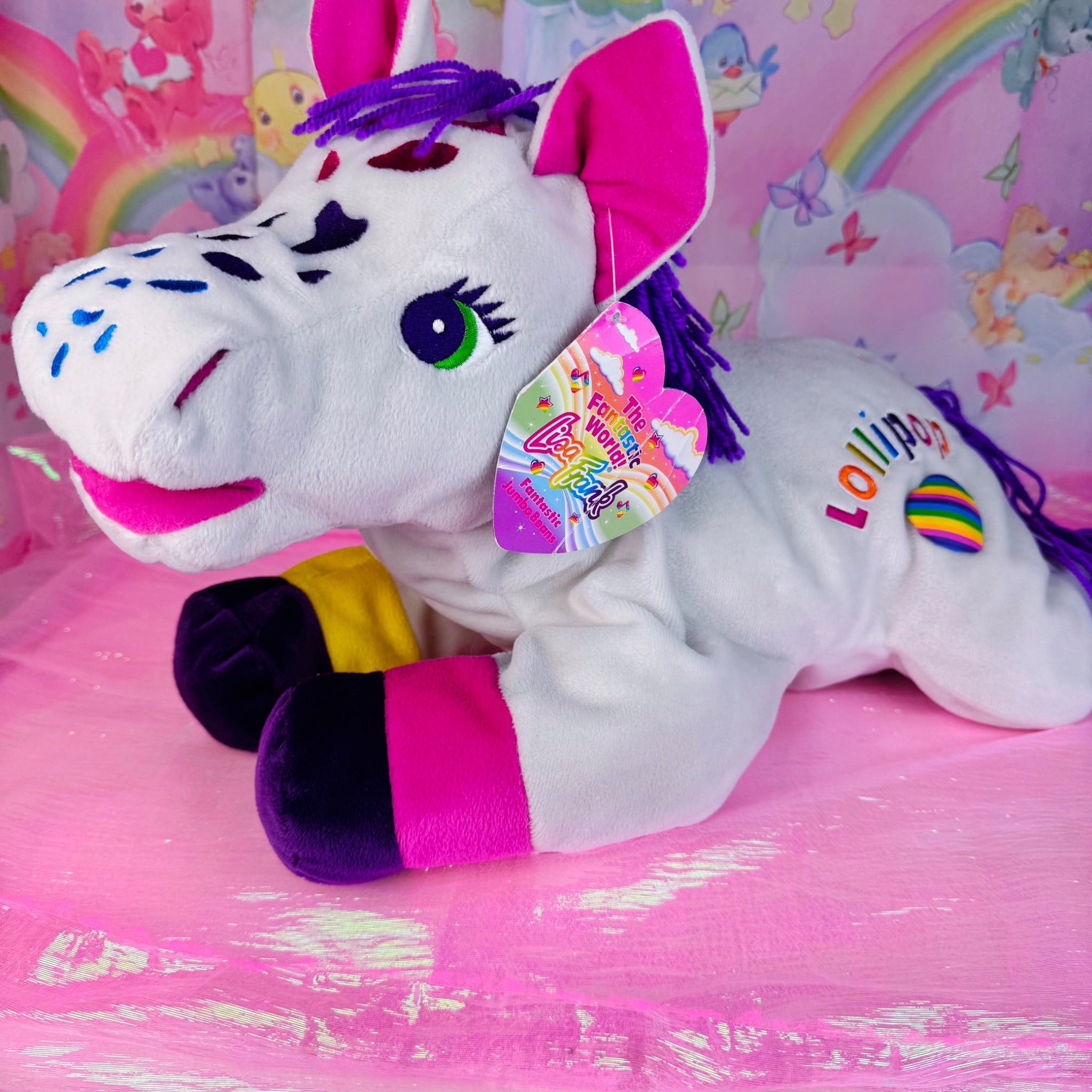 Vintage Lisa Frank Jumbo Plush - 24” Lollipop Horse
