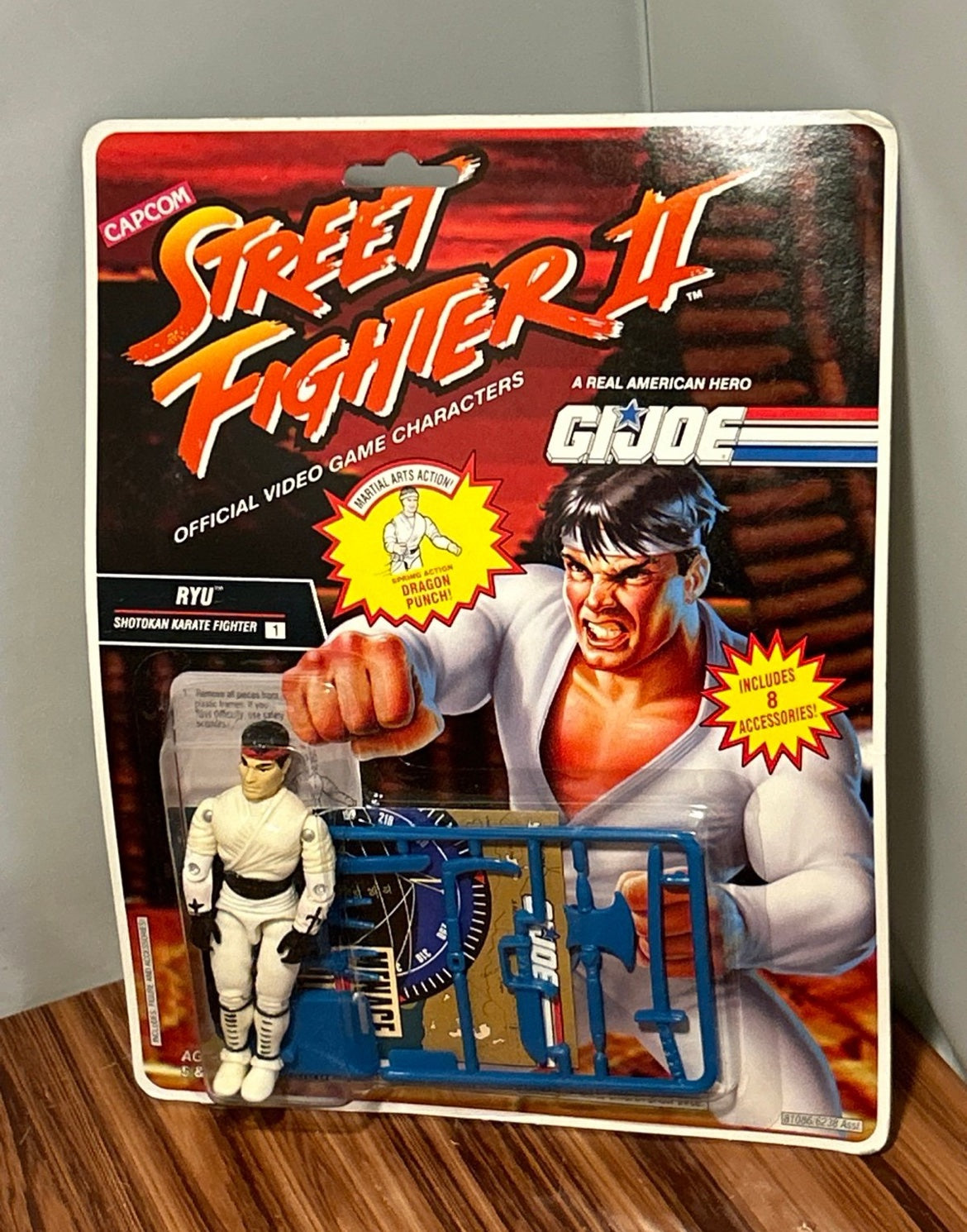Hasbro G.I. Joe RYU Street Fighter II 2 Action Figure Capcom Vintage 1993
