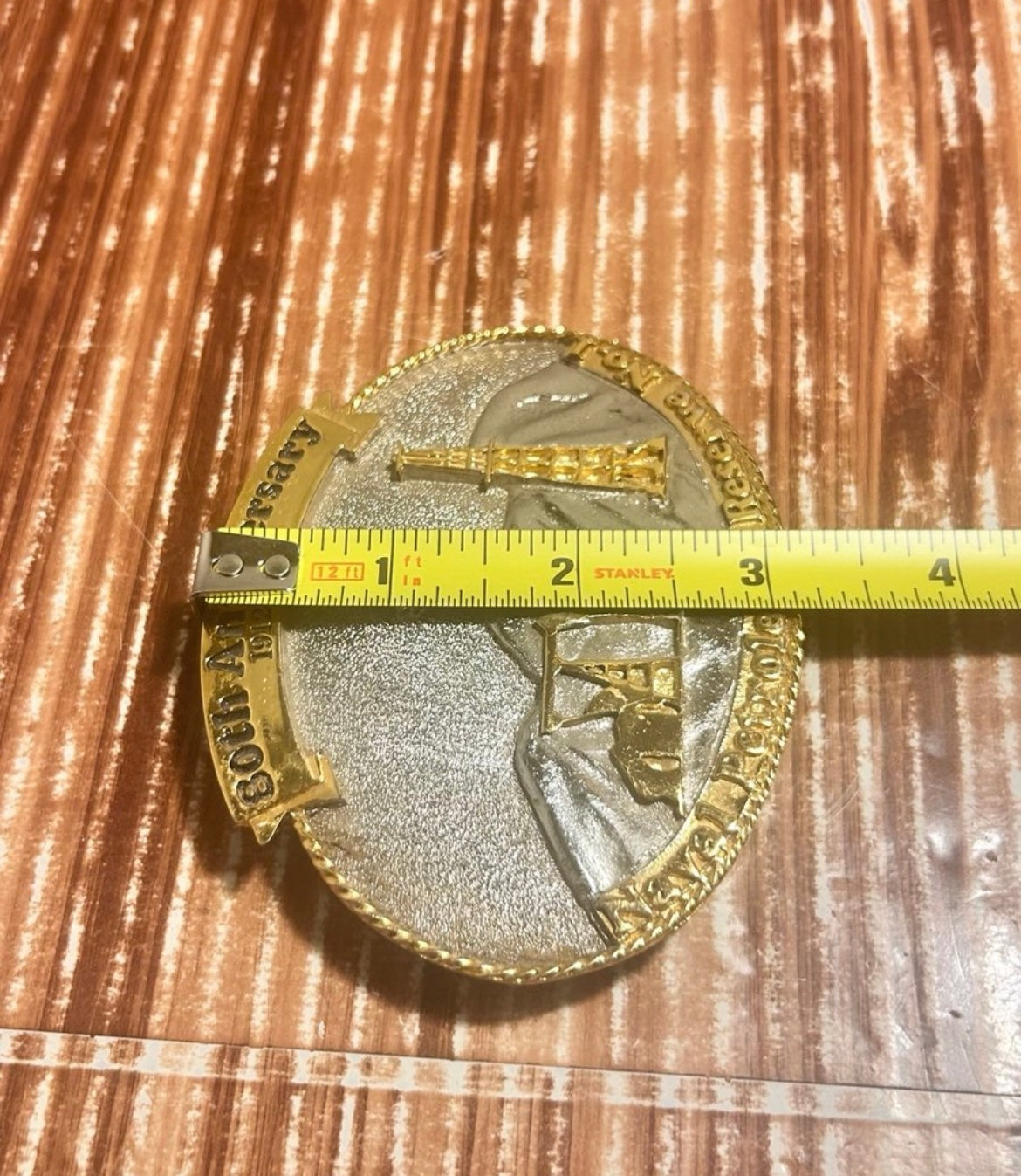 Vintage Metal  80th Anniversary Naval Petroleum Reserve No. 1 Buckle 1912-1992