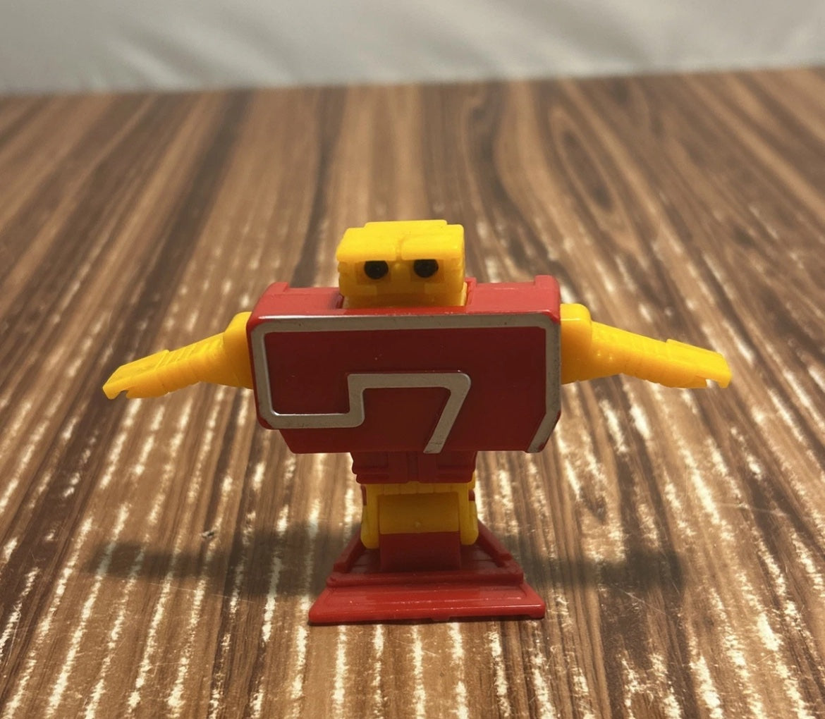 Alphabots Transformer Counting Robot Figure Learning Toy - Number 7 Vintage