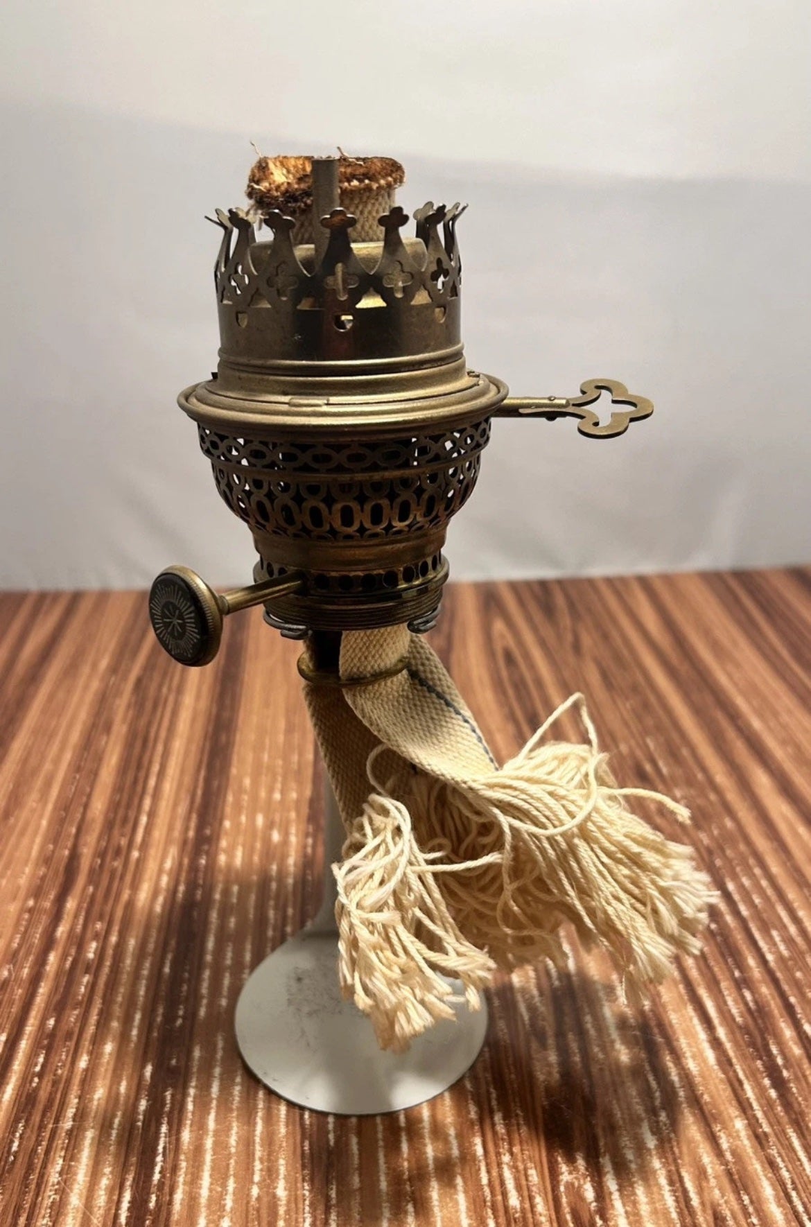 German Hasag Kronos Brass Key Lift Burner for Kerosene Oil Lamp Parts Vintage #3