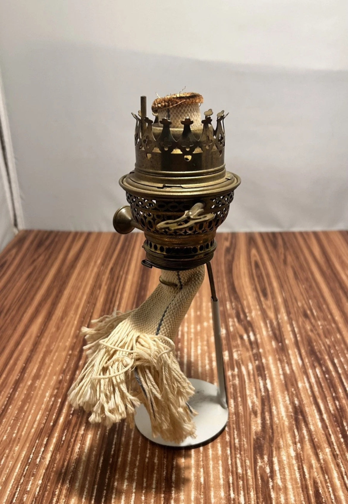 German Hasag Kronos Brass Key Lift Burner for Kerosene Oil Lamp Parts Vintage #3
