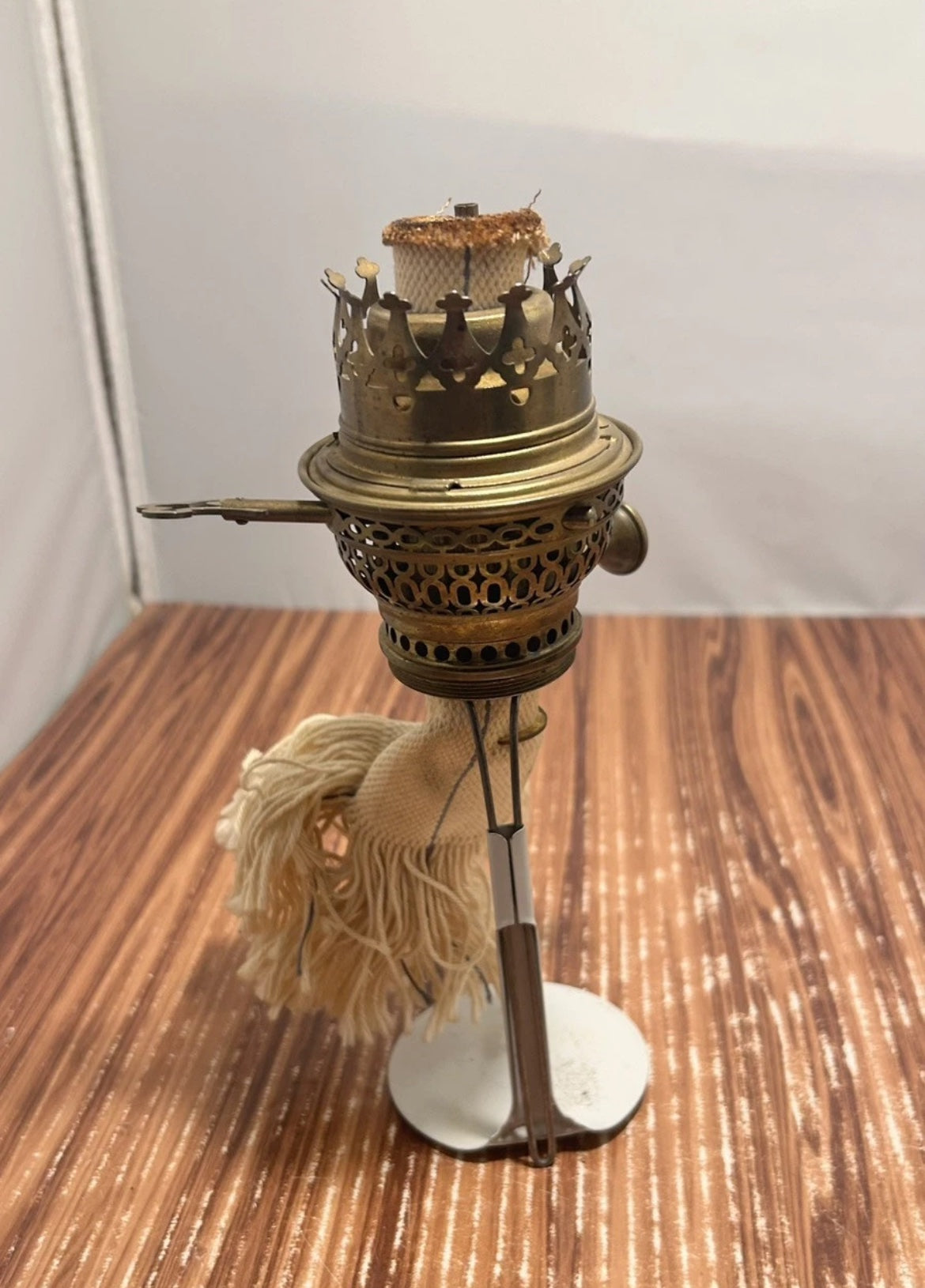 German Hasag Kronos Brass Key Lift Burner for Kerosene Oil Lamp Parts Vintage #3