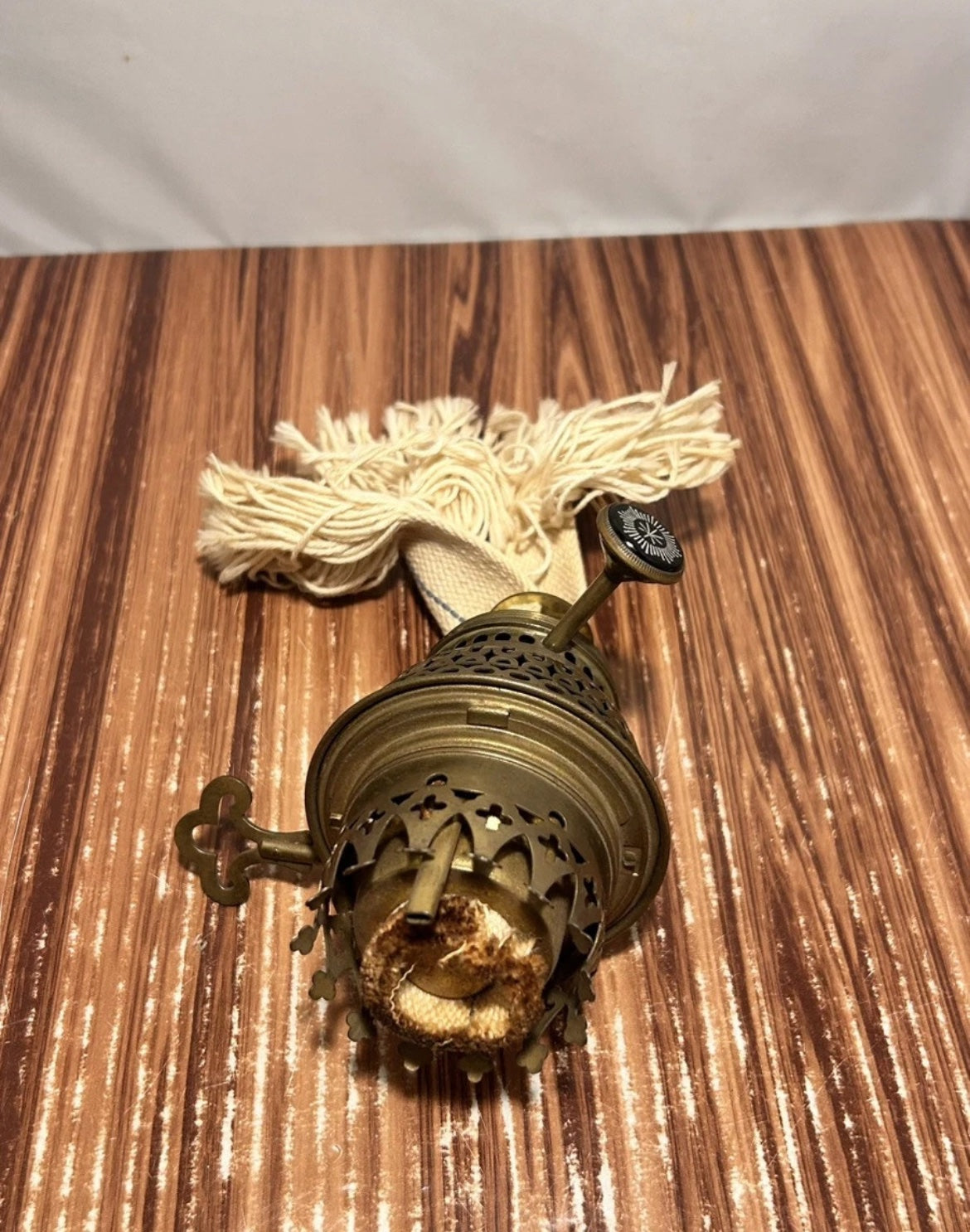 German Hasag Kronos Brass Key Lift Burner for Kerosene Oil Lamp Parts Vintage #3