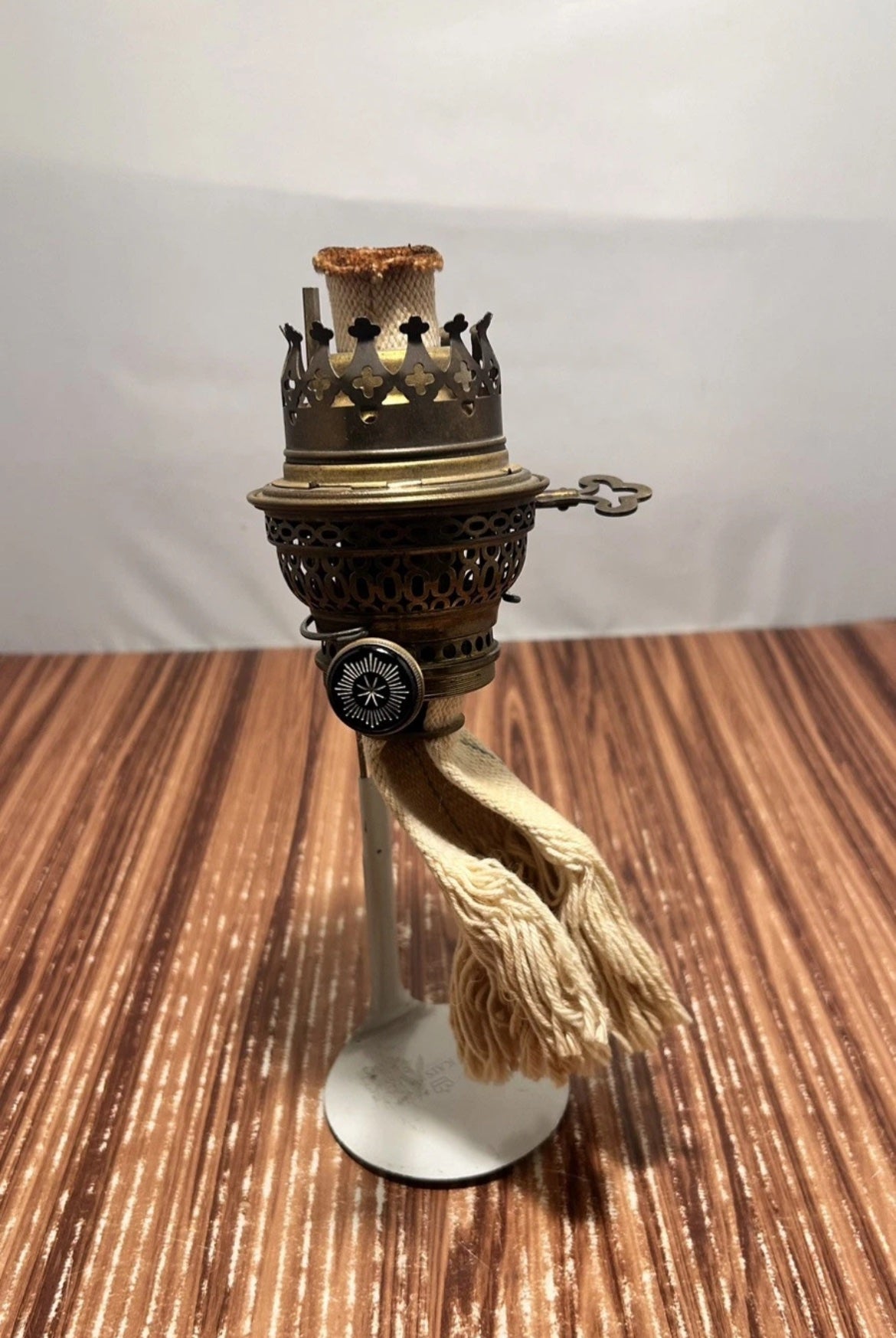 German Hasag Kronos Brass Key Lift Burner for Kerosene Oil Lamp Parts Vintage #3