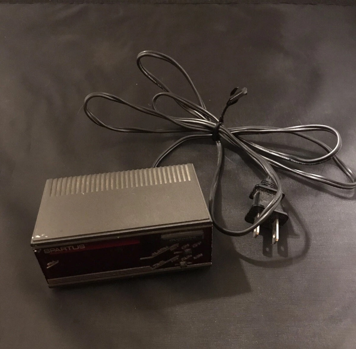 Vintage SPARTUS Red LED Digital Alarm Clock 1970s 4” Inches