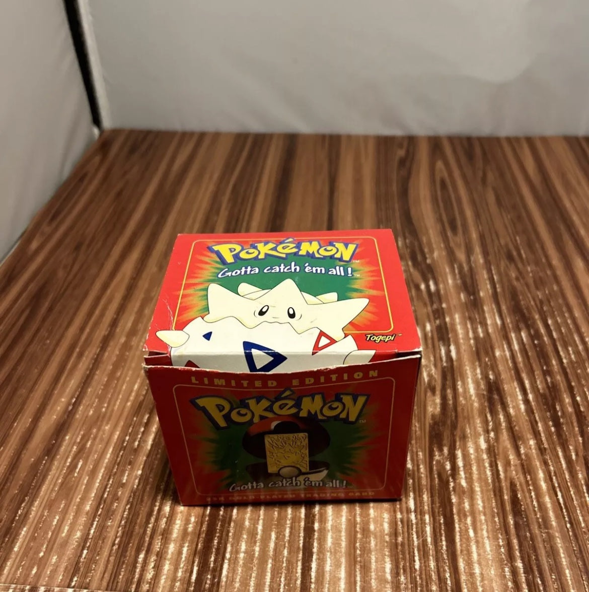 1999 TOGEPI Nintendo Pokemon 23K Gold Plated Trading Card Pokeball New