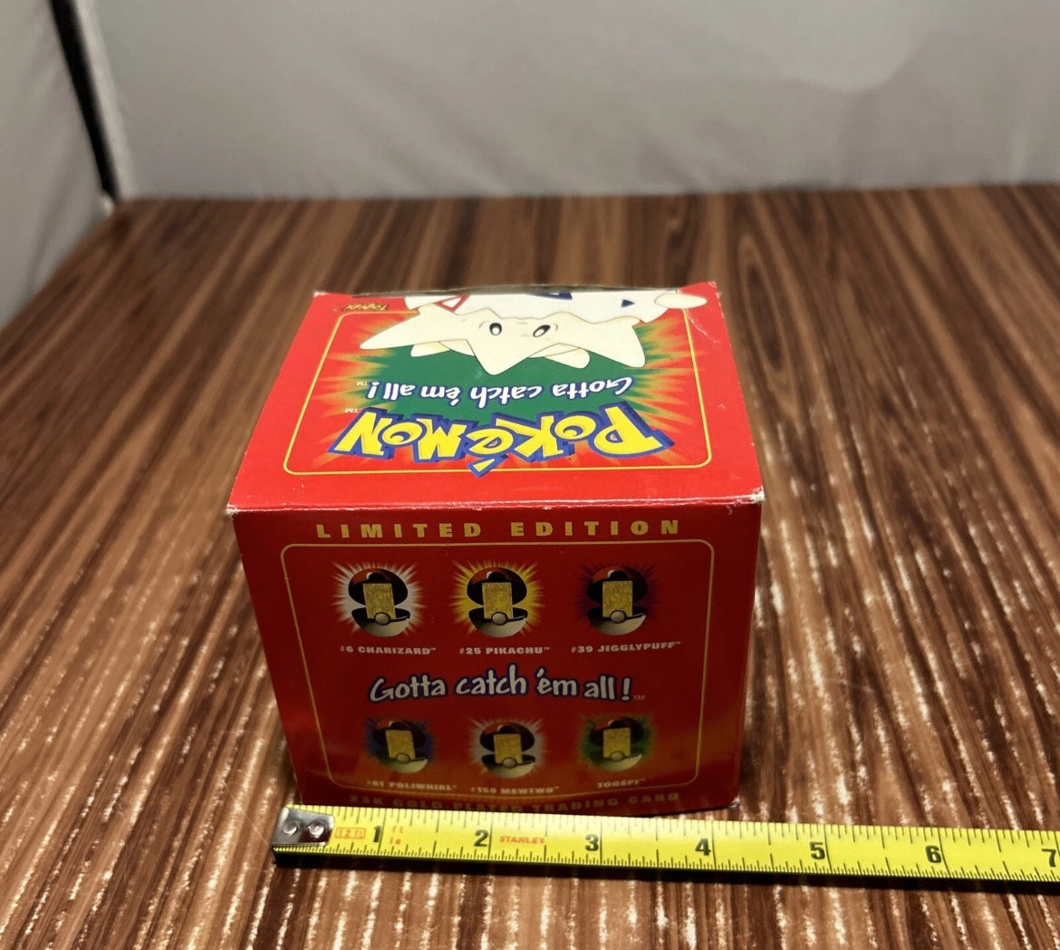 1999 TOGEPI Nintendo Pokemon 23K Gold Plated Trading Card Pokeball New