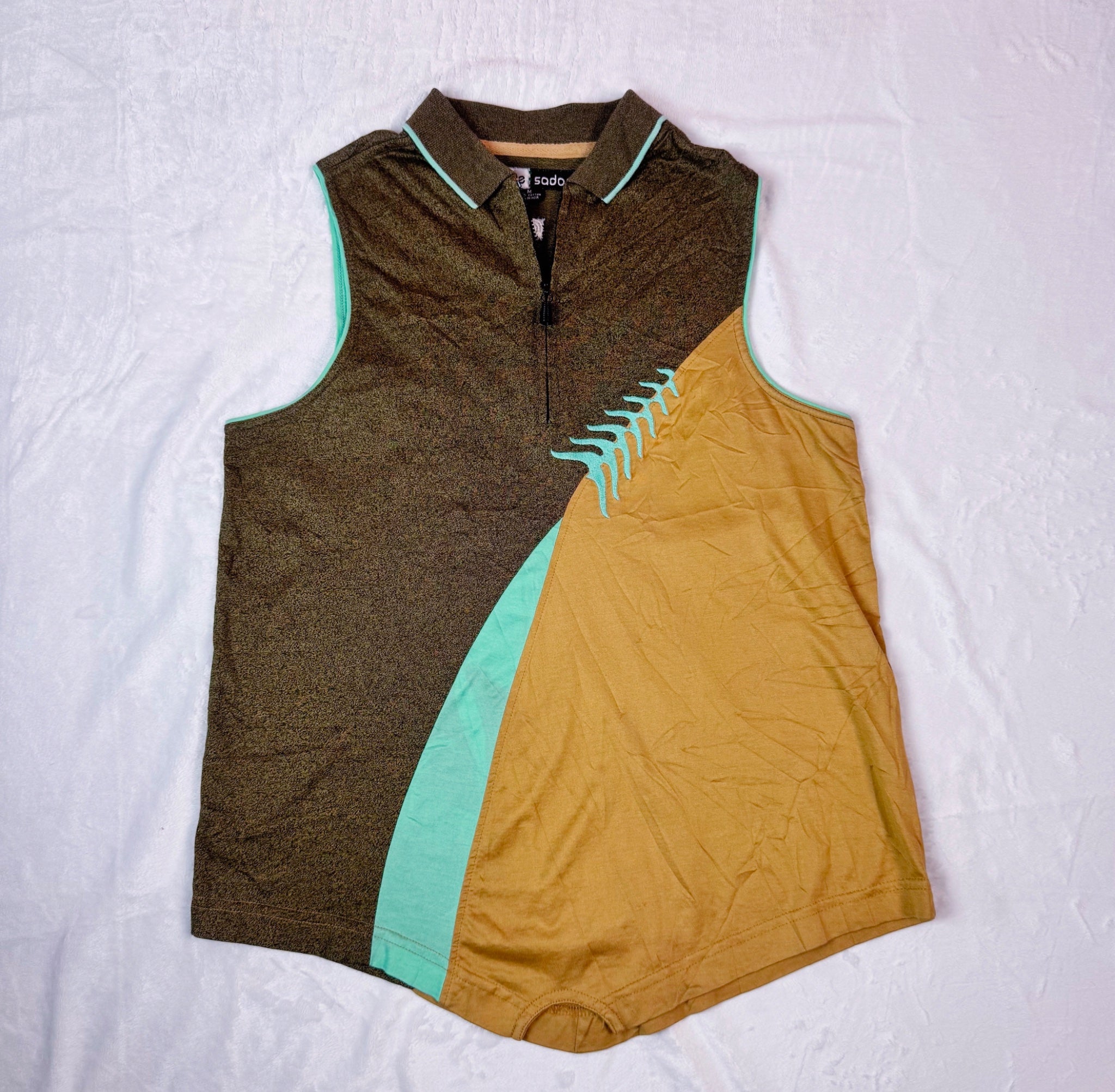Vintage Jamie Sadock Tank Top – Sporty Colorblock Polo Shirt