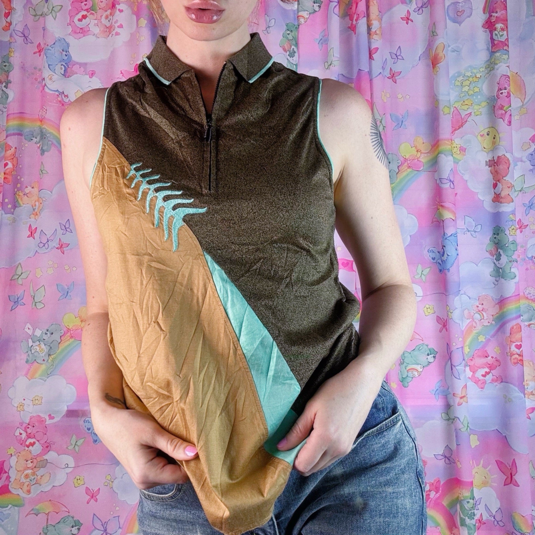 Vintage Jamie Sadock Tank Top – Sporty Colorblock Polo Shirt