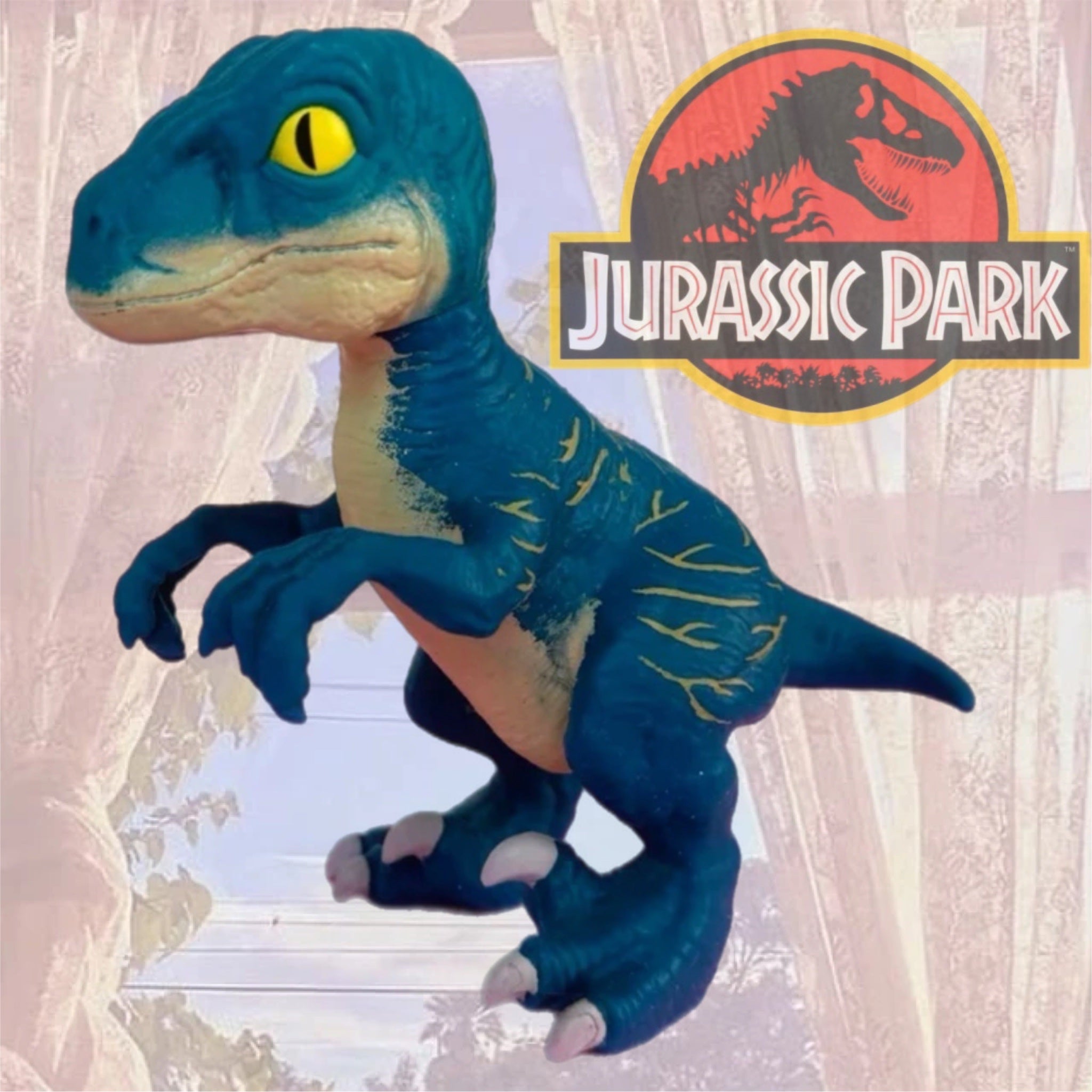 Vintage 90s Jurassic Park Baby Velociraptor Figure