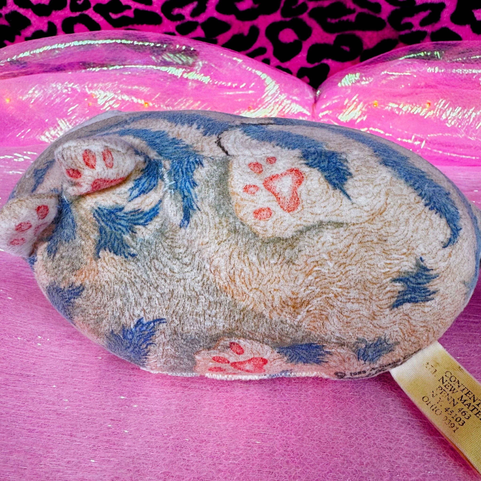 Vintage 1988 Cheshire Cat Plush Doll - Alice in Wonderland