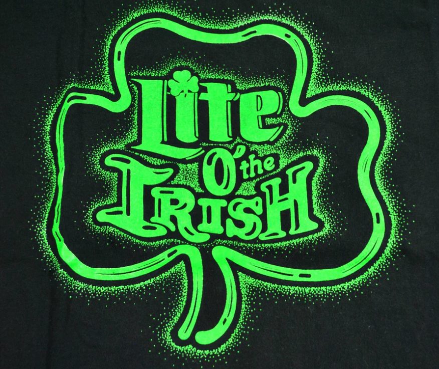 Vintage Lite Beer Lite O' The Irish 90s Shirt Size Large