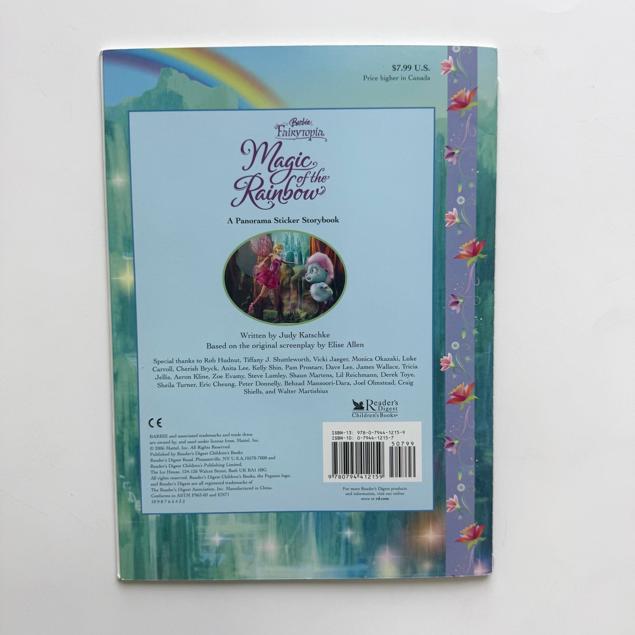Barbie Fairytopia Magic of the Rainbow Sticker Storybook 2006