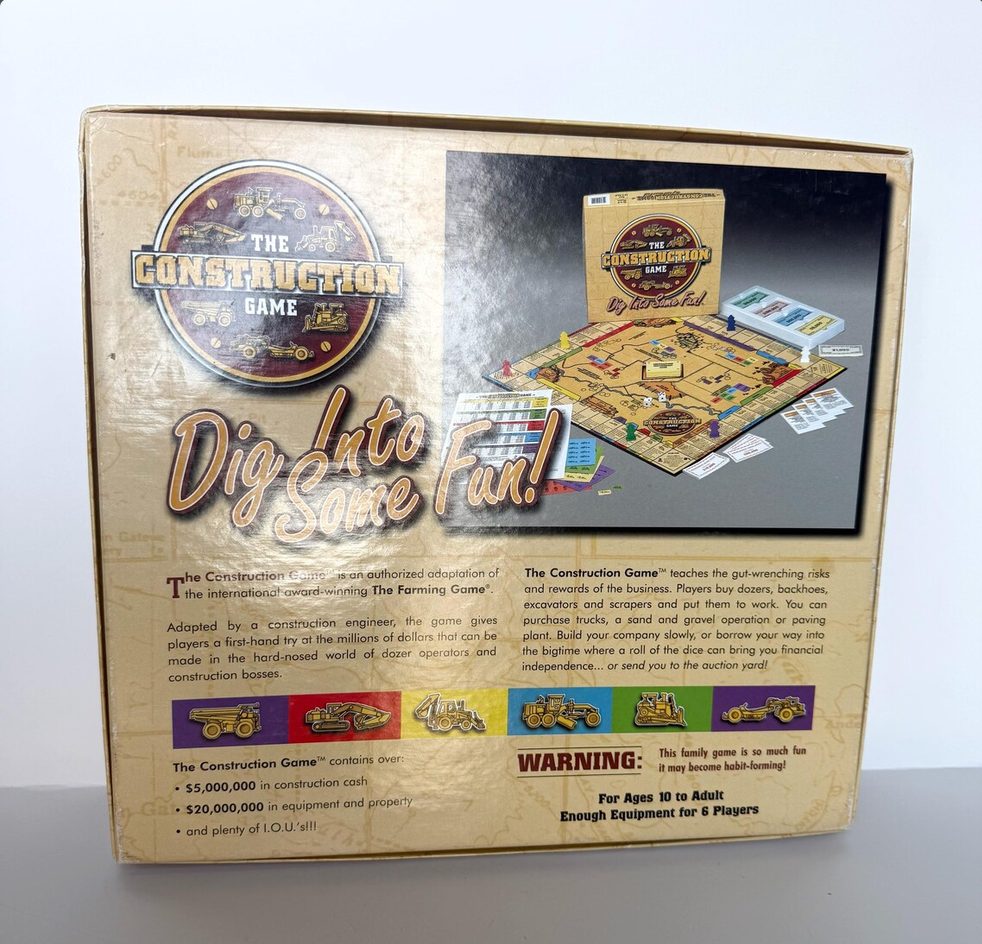 The Construction Board Game Dig Into Some Fun! 2002