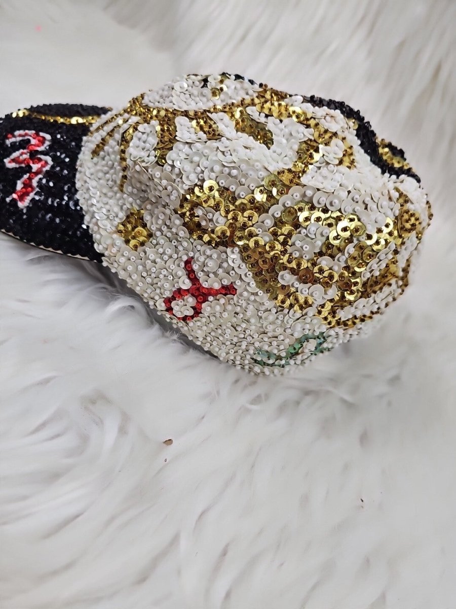 80/90s - Funky Sun/Moon Sequin Sparkle Hat, Unisex - Hats - ThrowbackBuys - The Thrifty Gypsyy Shop