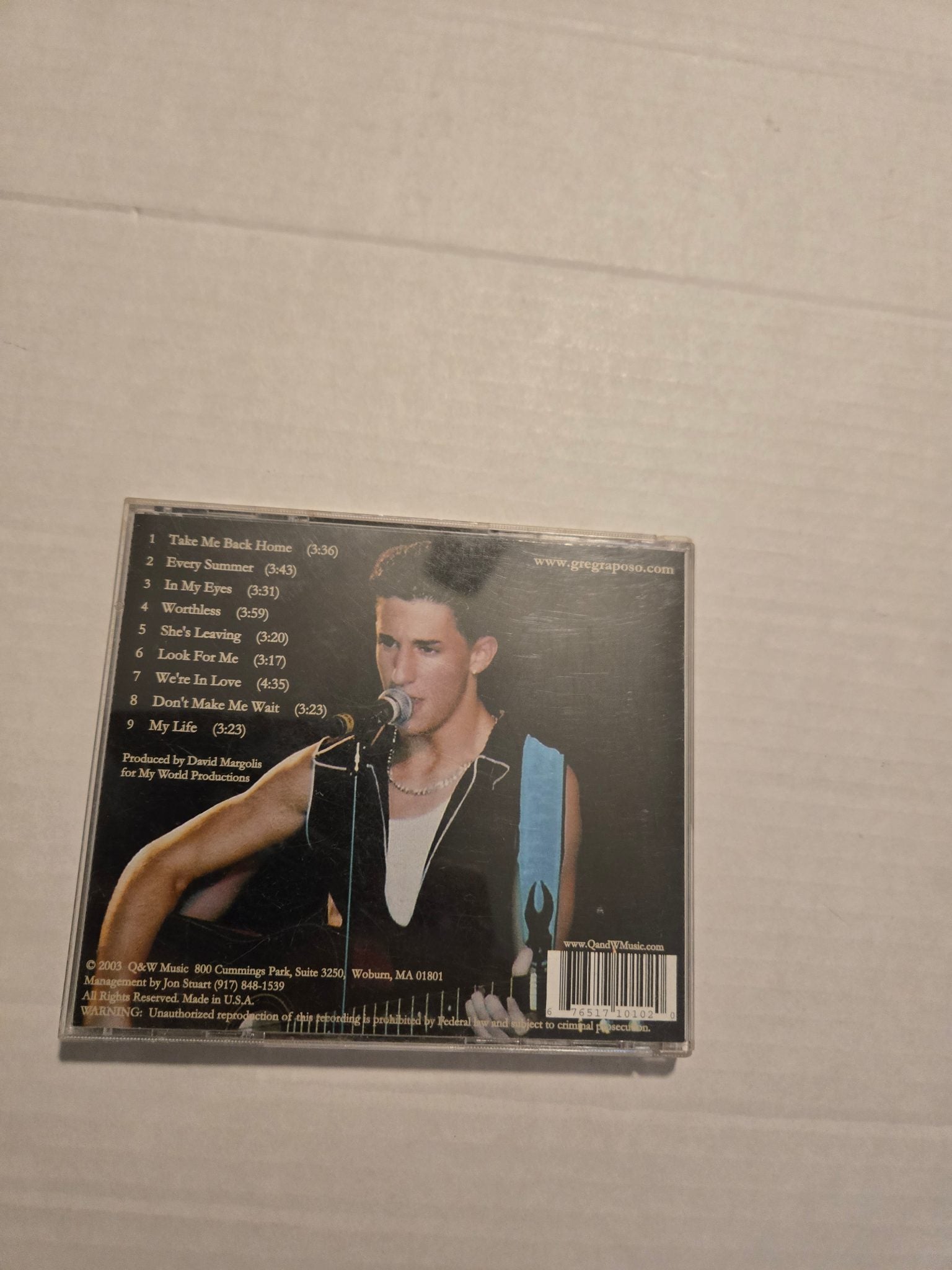 Greg Raposo Self Titled CD