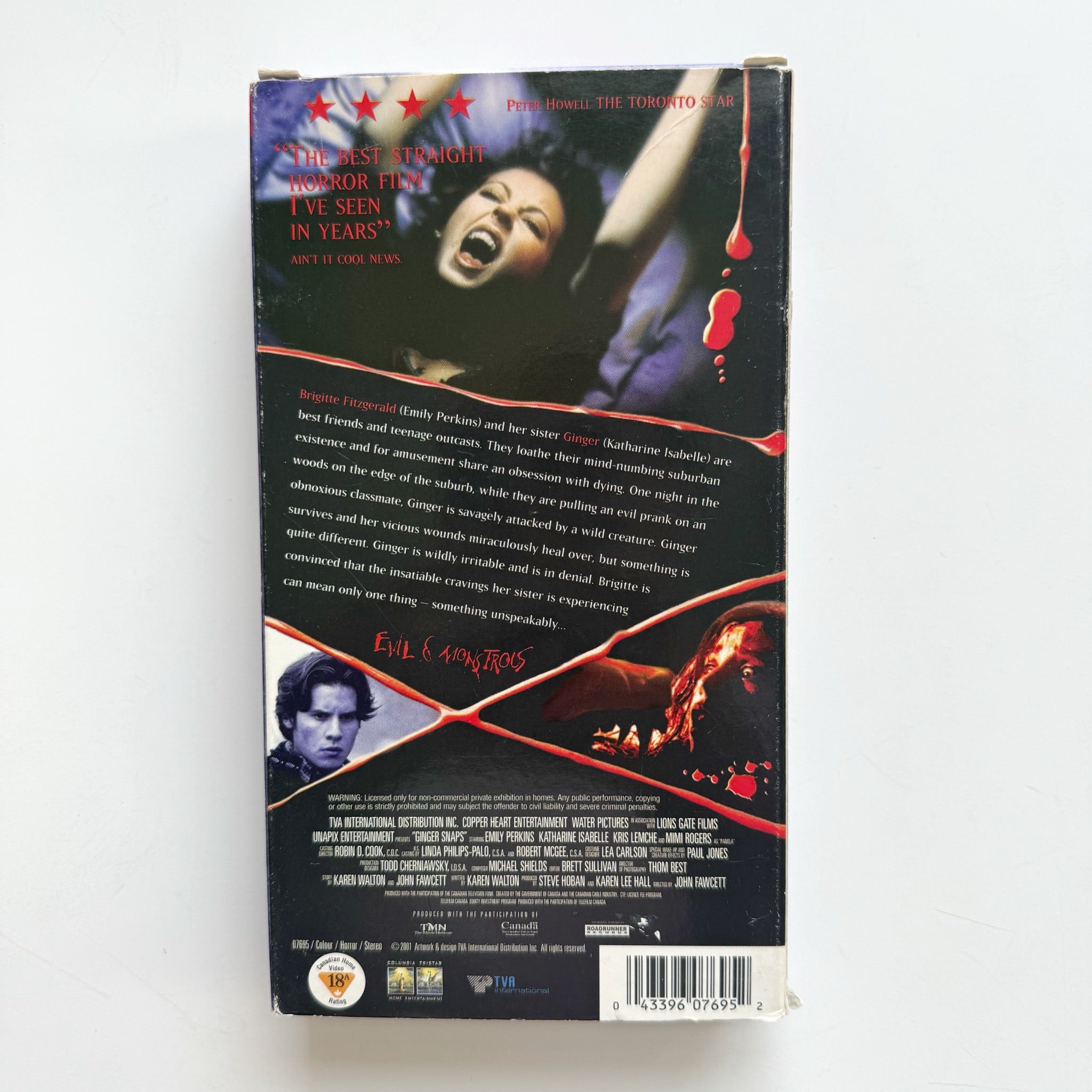 Ginger Snaps VHS 2001 Horror English
