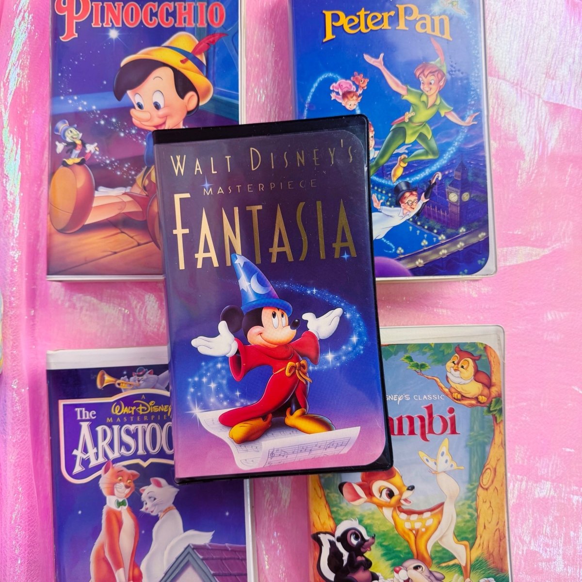 90s Disney VHS Lot – Fantasia, Peter Pan, Pinocchio, Bambi, Aristocats - VHS - ThrowbackBuys - Starbunnyvintage