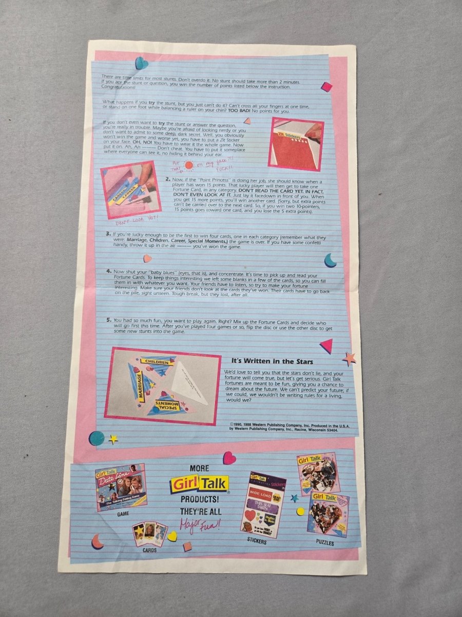 90's "Girl Talk" Board game - Board Games - ThrowbackBuys - Eclecticcherryreseller
