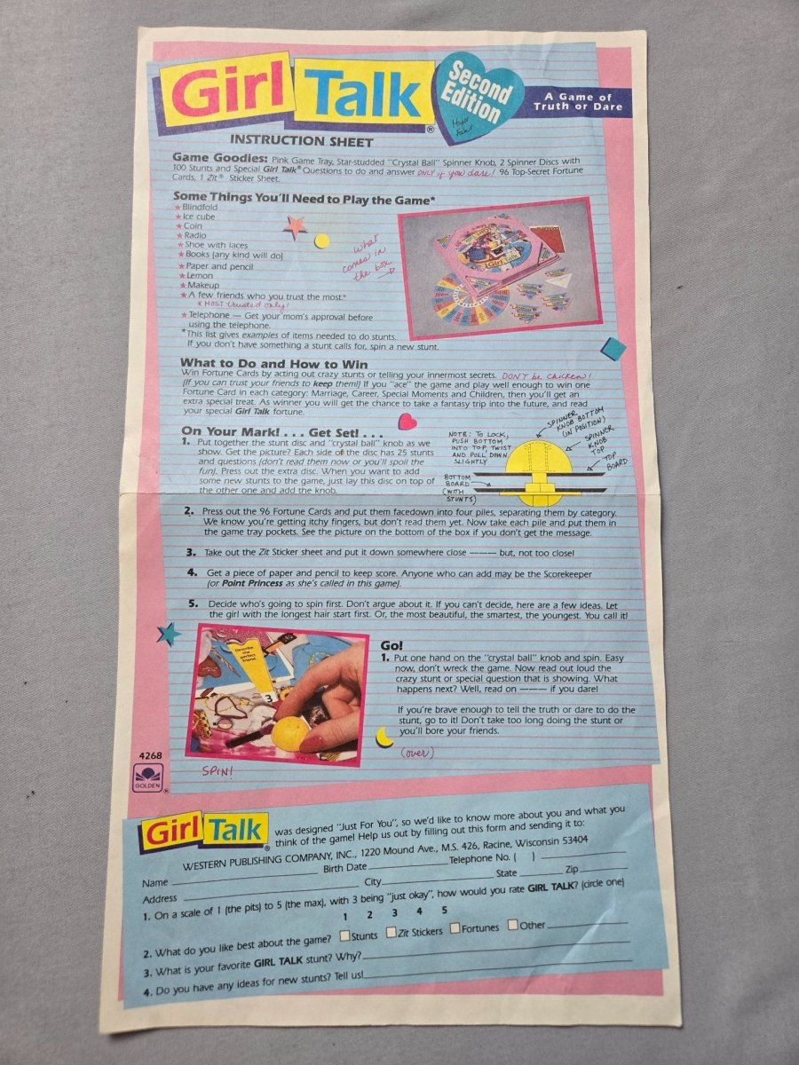 90's "Girl Talk" Board game - Board Games - ThrowbackBuys - Eclecticcherryreseller