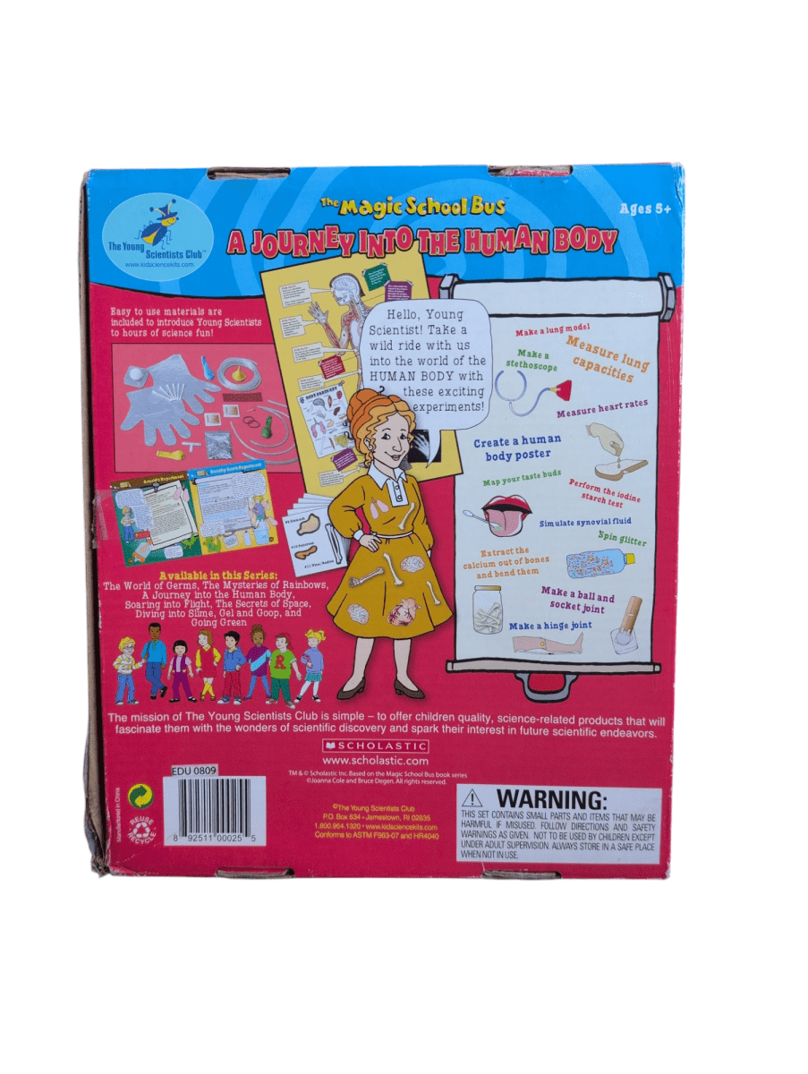 90s Magic School Bus 'A Journey Into the Human Body' Science Kit - Board Games - ThrowbackBuys - Shiznit