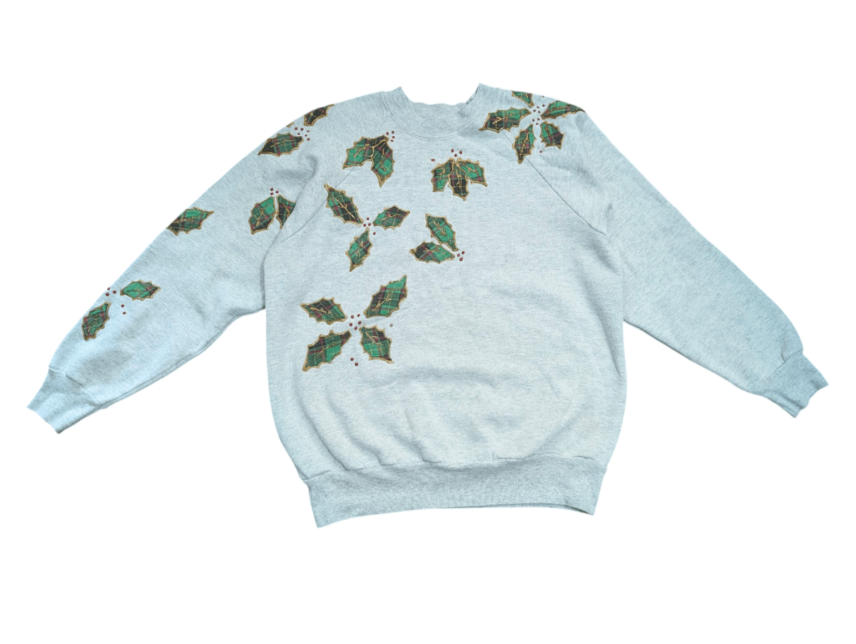 90s ONEITA Painted Holly Sweater - Sweaters - ThrowbackBuys - Shiznit
