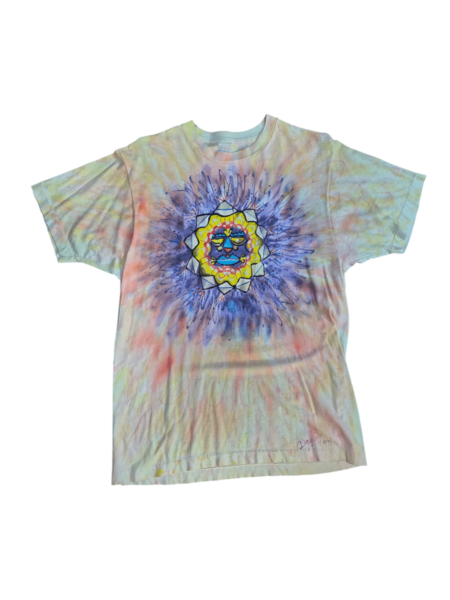 90s Painted Sun Tie - Dye Shirt - T-Shirts - ThrowbackBuys - Shiznit