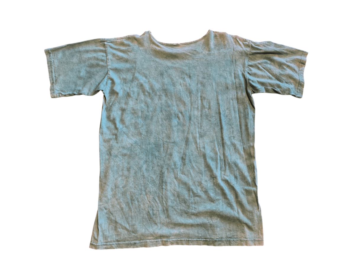 90s Turquoise Tie Dye Feather Shirt - T-Shirts - ThrowbackBuys - Shiznit