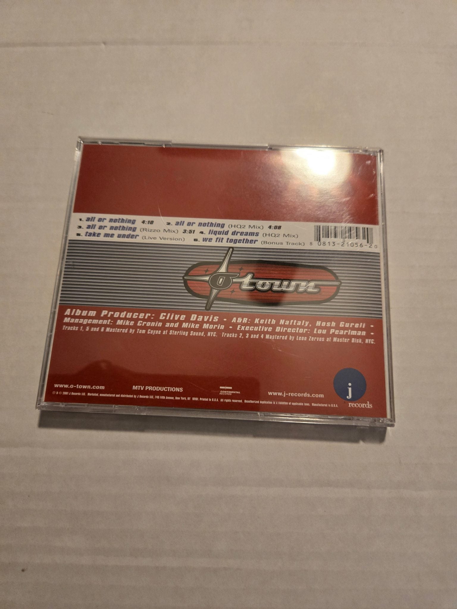 O-Town All or Nothing Limited Edition CD Single