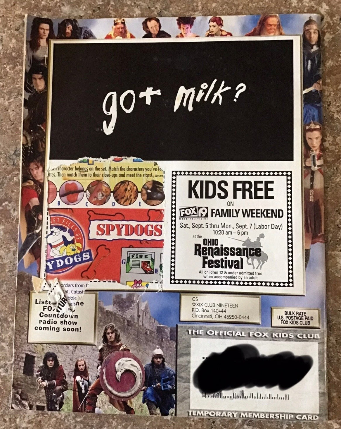 Fall 1998 Totally Fox Kids Club Network Magazine Mystic Knights