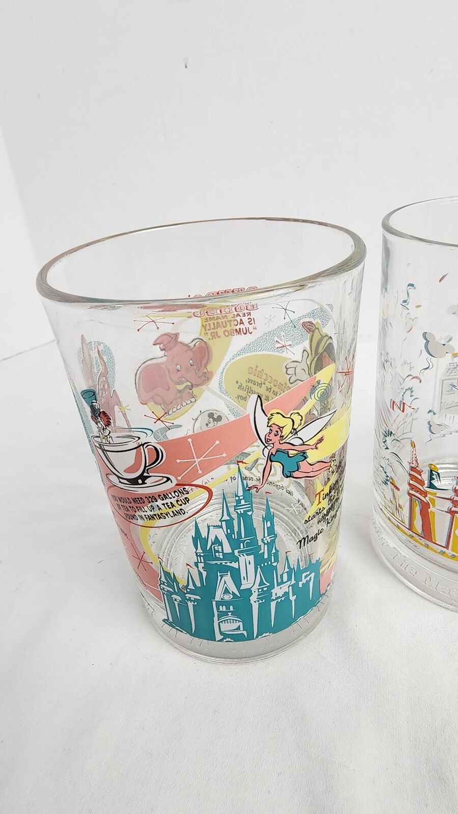 1996 - McDonald's 25th Anniversary Disney Glass Cup Lot of 3