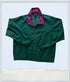 1990s - Lands End Women's Green & Purple Nylon Windbreaker