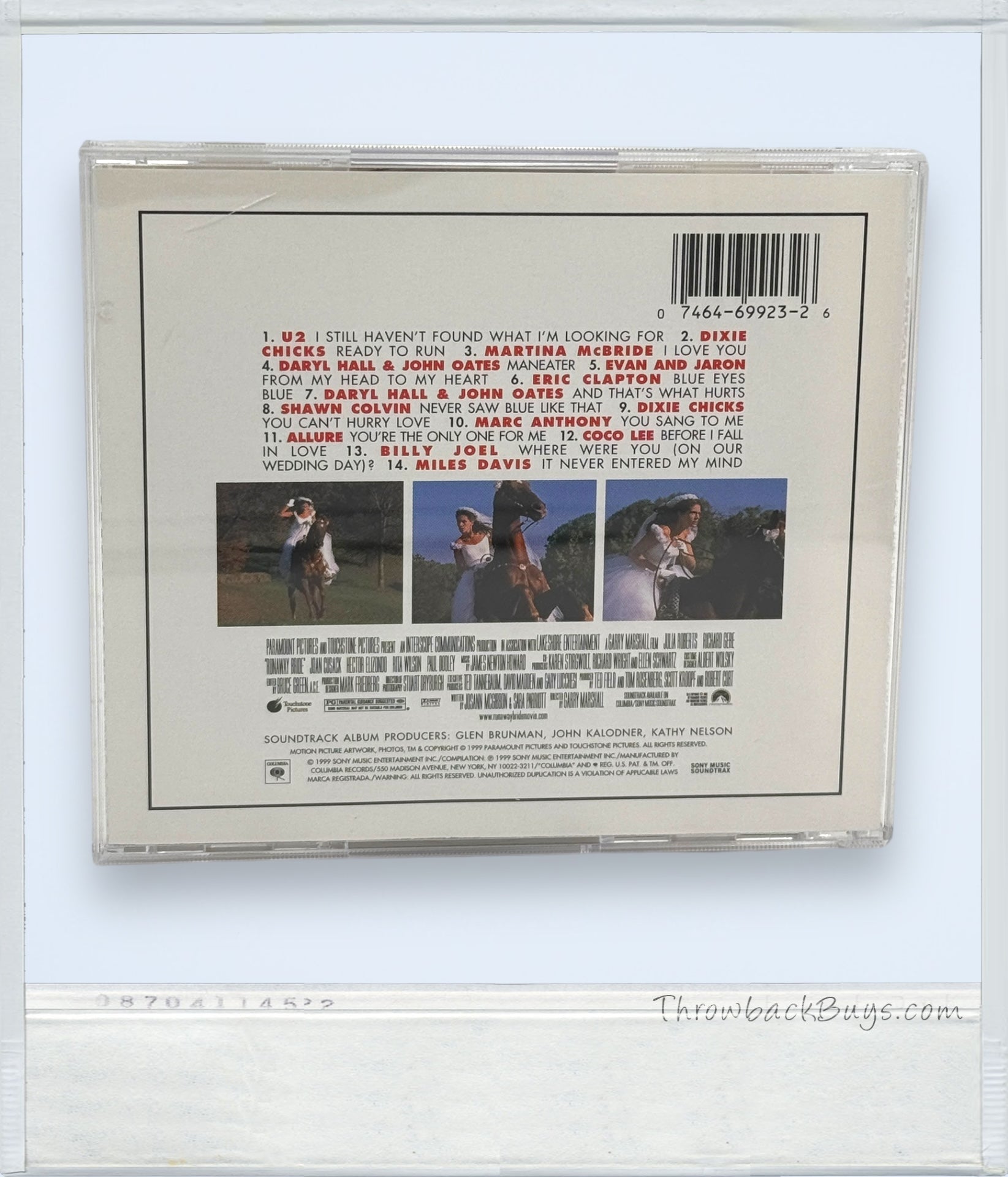 1999 - Runaway Bride Movie Soundtrack CD