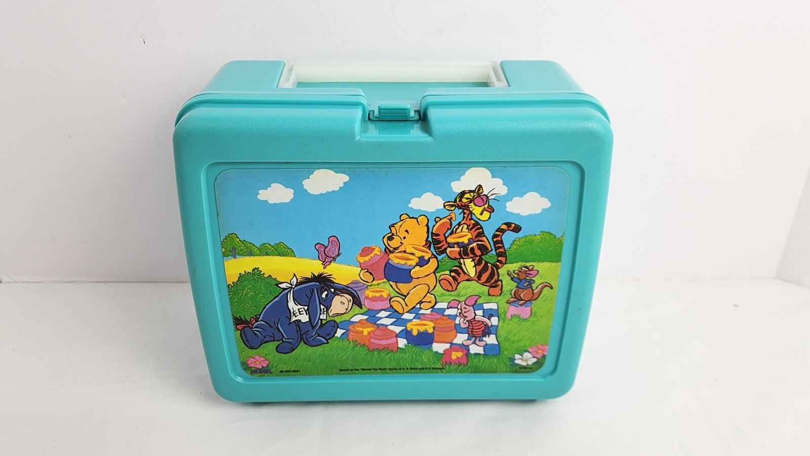 1990s - Thermos Disney Winnie the Pooh Lunchbox w/ Thermos - USA, Teal