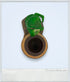 Vintage - Green Gecko Pencil Holder With Barrel Storage