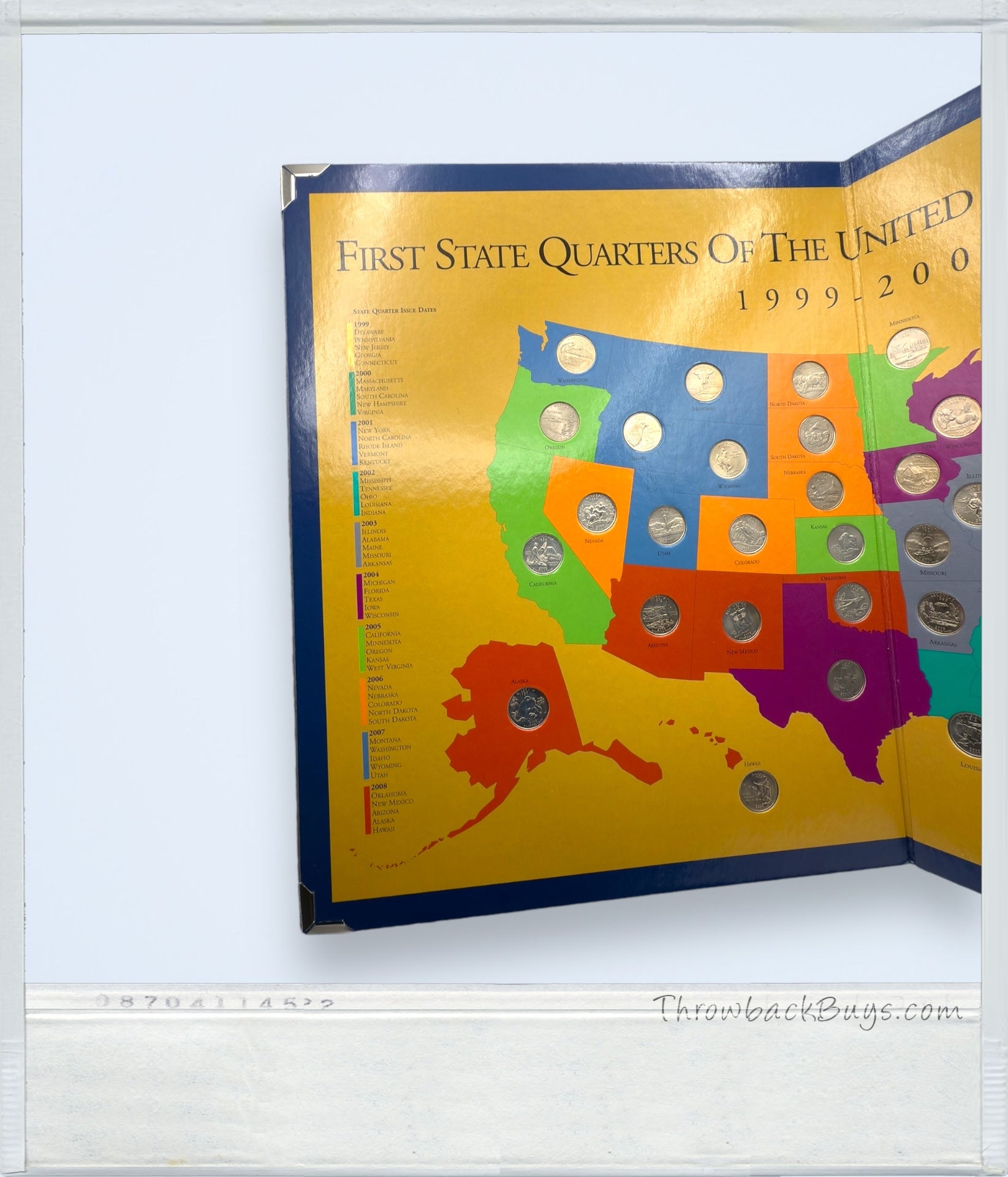 2008 - First State Quarters of the United States Collector's Map Complete Set