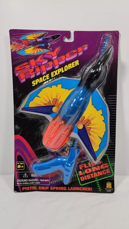 1997 - Toy State Sky Ripper Space Explorer #3529 Pistol Grip Spring Launcher Glider