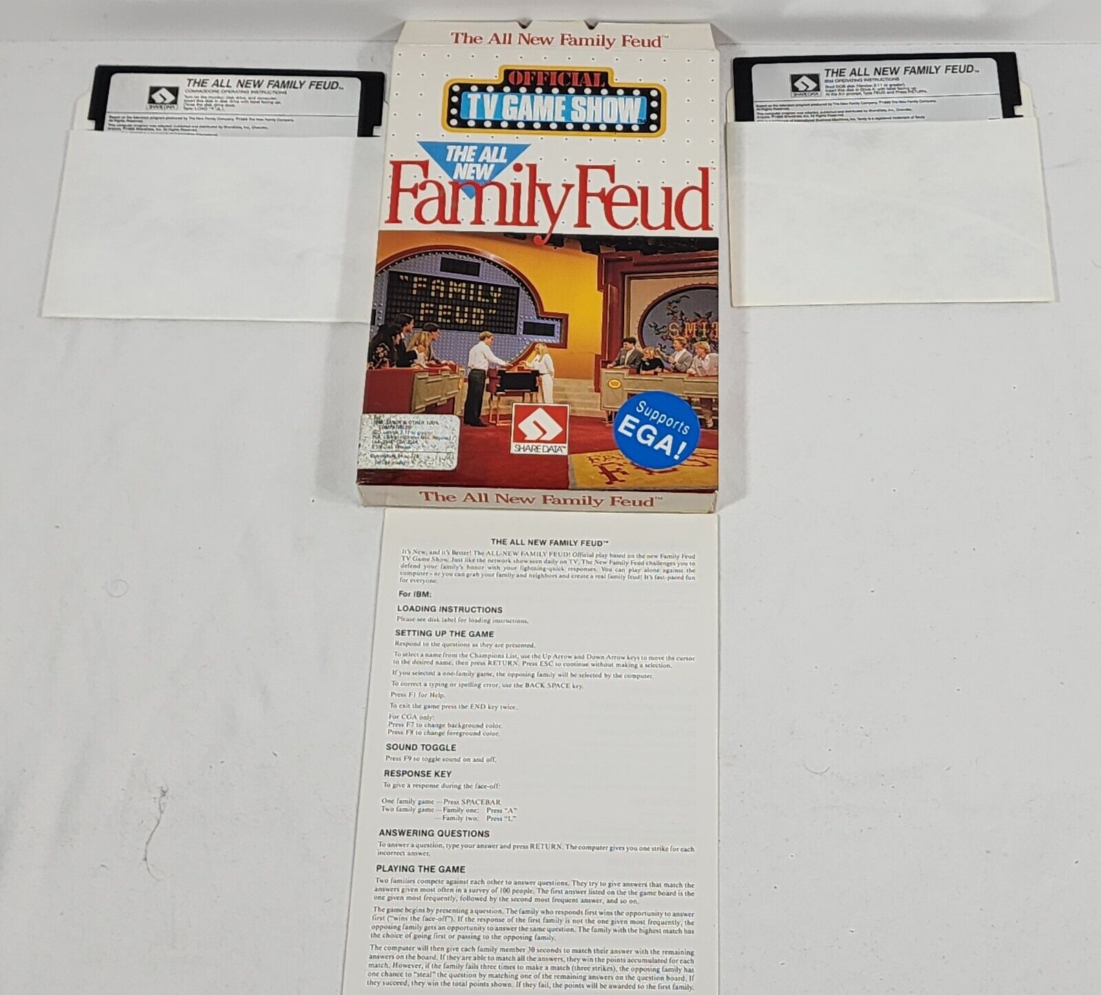 1989 - The All New Family Feud Official TV Game Show (IBM, Tandy) PC Game