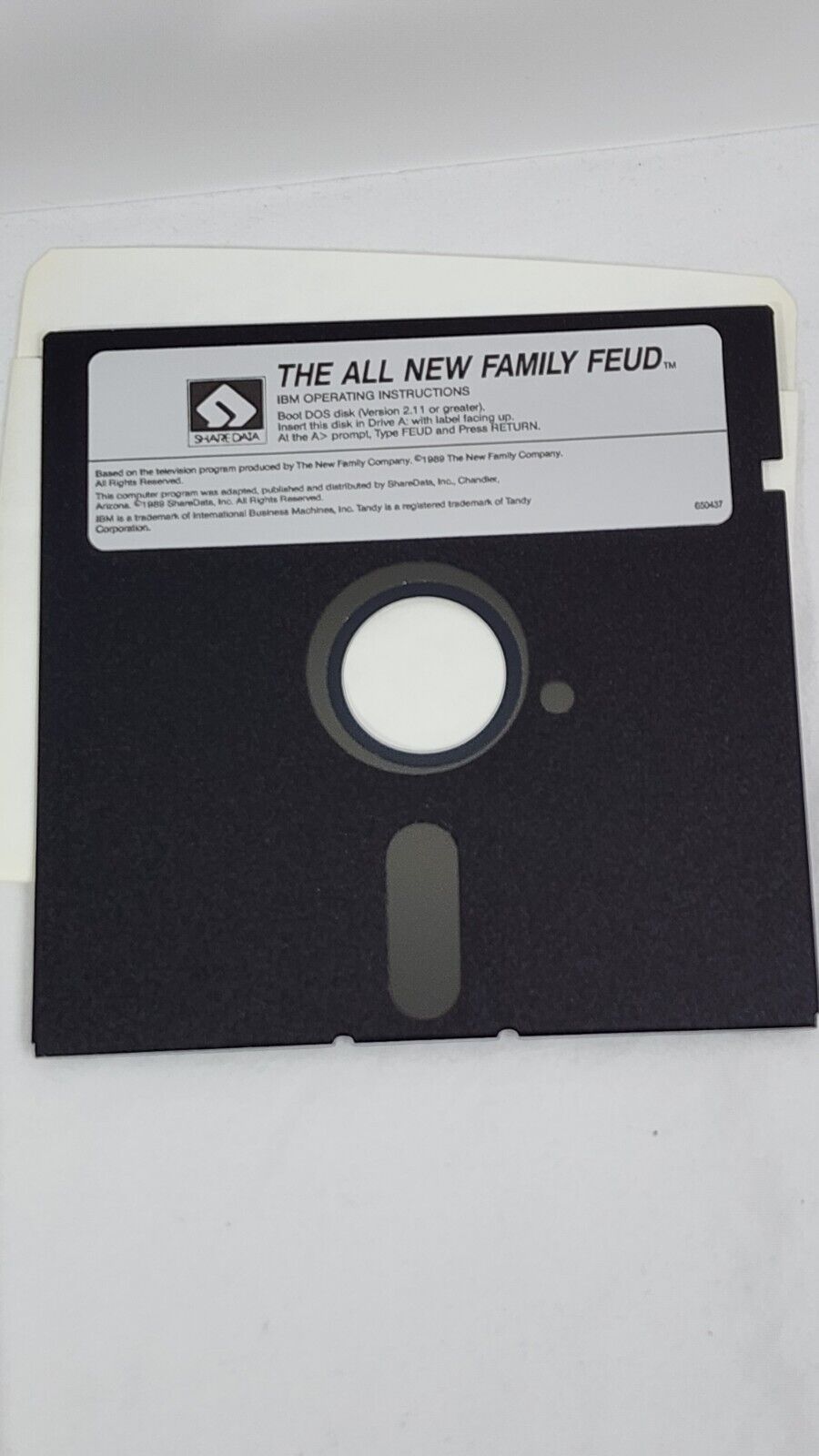 1989 - The All New Family Feud Official TV Game Show (IBM, Tandy) PC Game