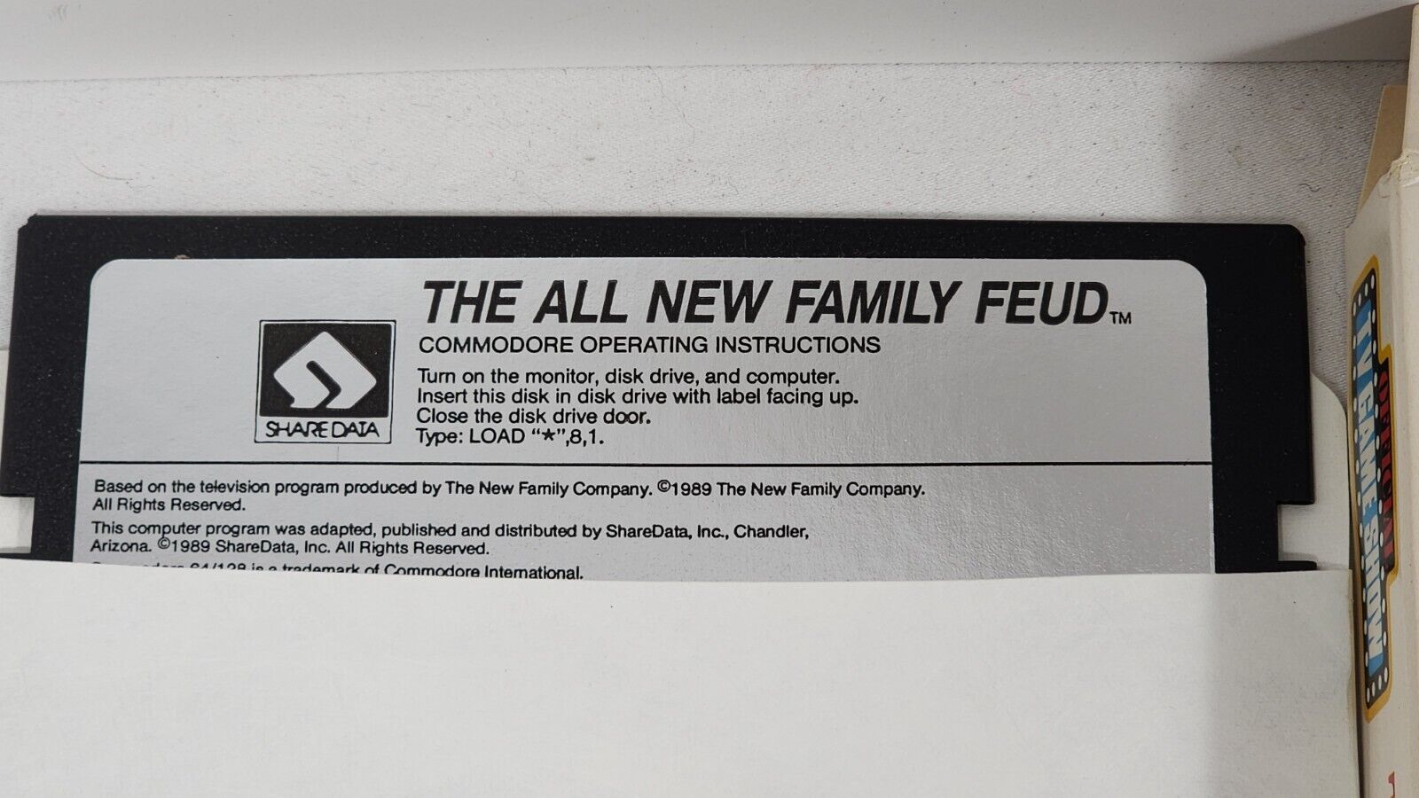 1989 - The All New Family Feud Official TV Game Show (IBM, Tandy) PC Game