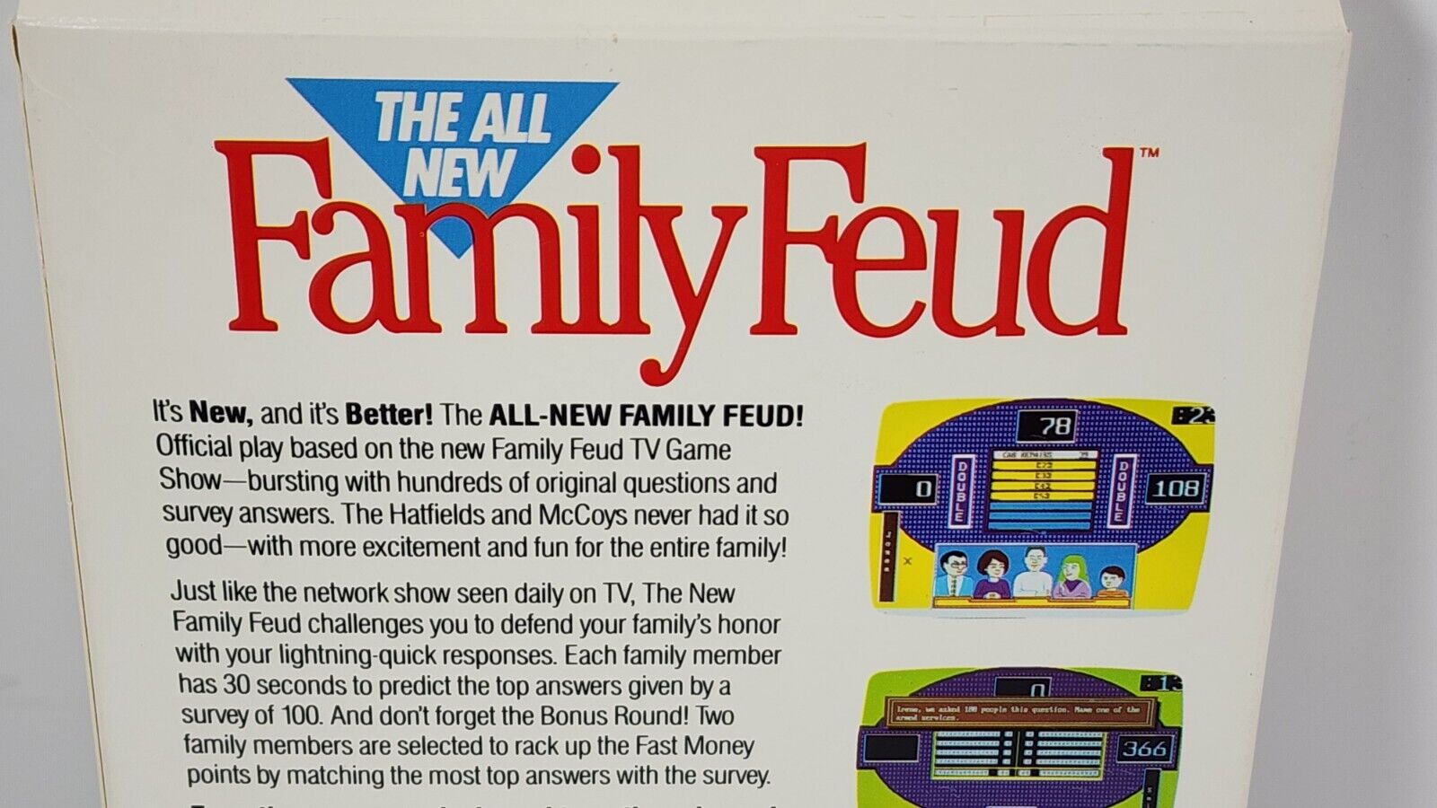 1989 - The All New Family Feud Official TV Game Show (IBM, Tandy) PC Game