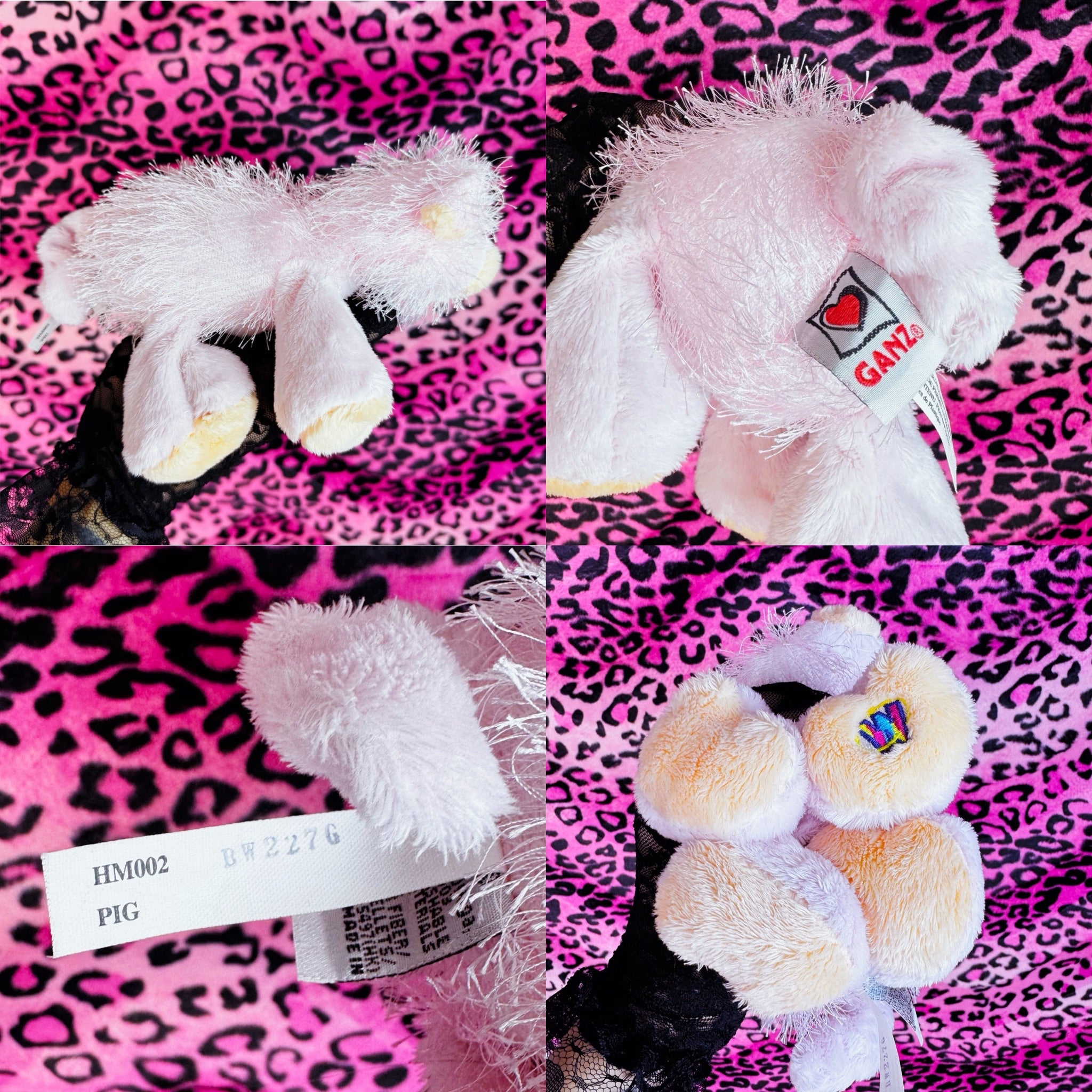Vintage 2005 Webkinz Pig Plush Lot - Ganz Pig and Lil Kinz