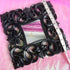 Vintage 2000s Ornate Black Wall Mirror