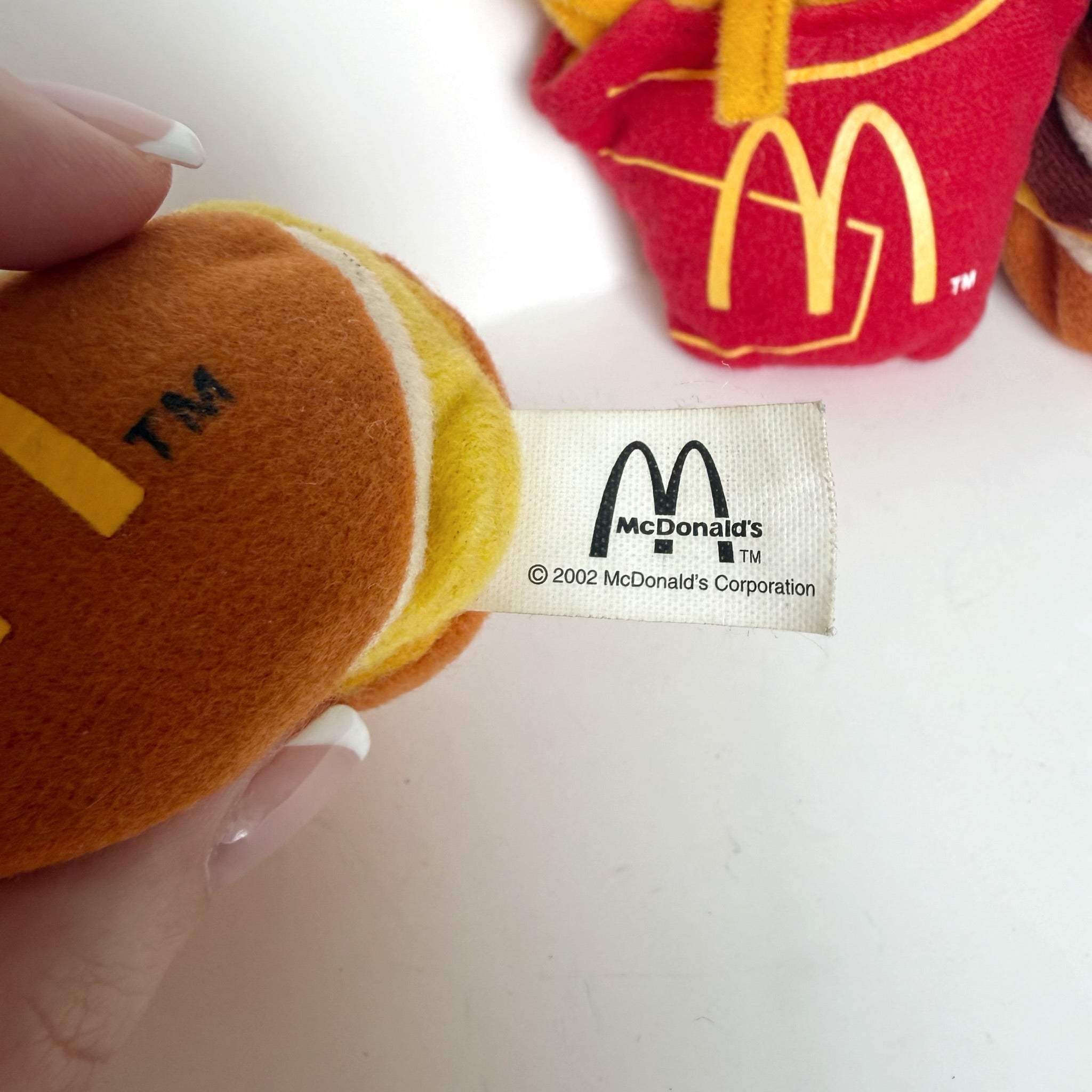 McDonald's Plush Keychains Fries Big Mac Filet-O-Fish 2002