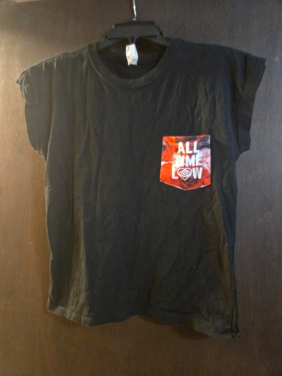 All Time Low Floral Pocket T Shirt Women's Size Small - T-Shirts - ThrowbackBuys - Amanda's Awesome Finds