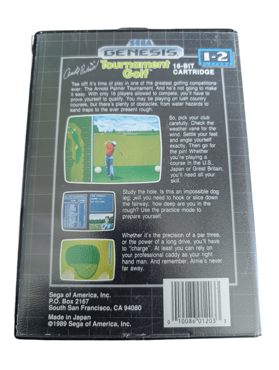 Arnold Palmer Tournament Golf - Box and Game - Sega Genesis - Tested/Works - Video Games - ThrowbackBuys - Slaqr Retro Gaming & Collectibles